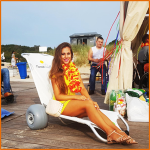 Baltic sea - Girl in wheelchair