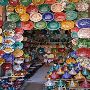 Image by MonicaVolpin titled ’marrakesh, morocco, market’. Source: Pixabay