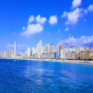 Image by HarryFabel titled ’benidorm, skyline, spain’. Source: Pixabay