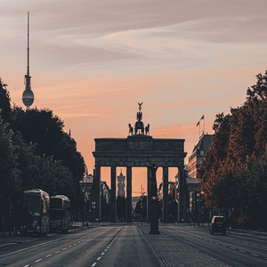 Image by Nicst titled ’road, sunrise, television tower’. Source: Pixabay