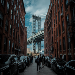 Image by kokygonzalez titled ’dumbo, manhattan bridge, nyc’. Source: Pixabay