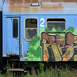 Image by Eu_eugen titled ’train, old wagon train, graffiti’. Source: Pixabay