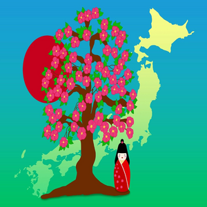 Image by Mollyroselee titled ’cherry blossoms, tree, japan map’. Source: Pixabay