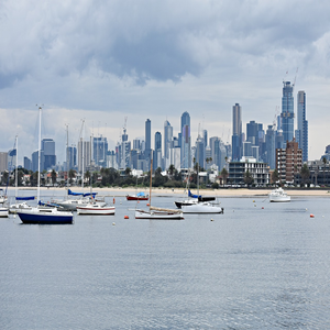 Image by daemonzzz titled ’skyline, melbourne, st kilda’. Source: Pixabay