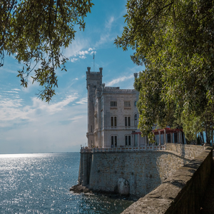 Image by bogitw titled ’castle, italy, trieste’. Source: Pixabay